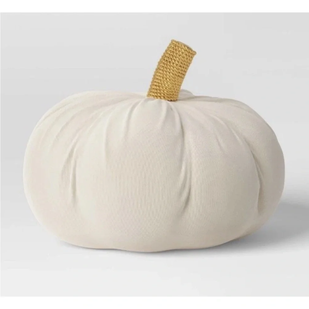 Threshold Halloween Throw Shaped Velvet Pumpkin Cream